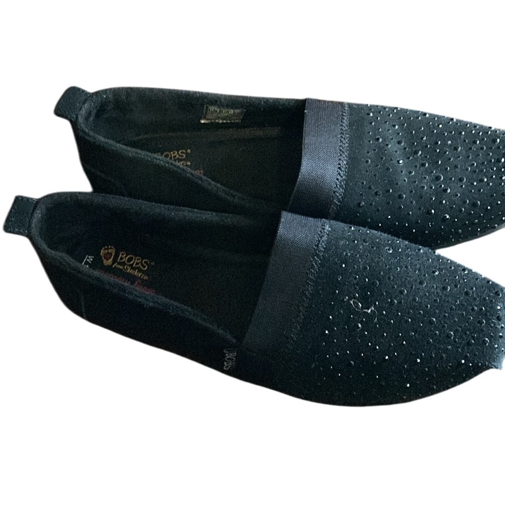 BLACK BOBS 11W women’s with a little Dazzel on front top of shoe